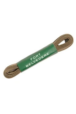 Flat Military Green Waxed Cotton Shoelaces