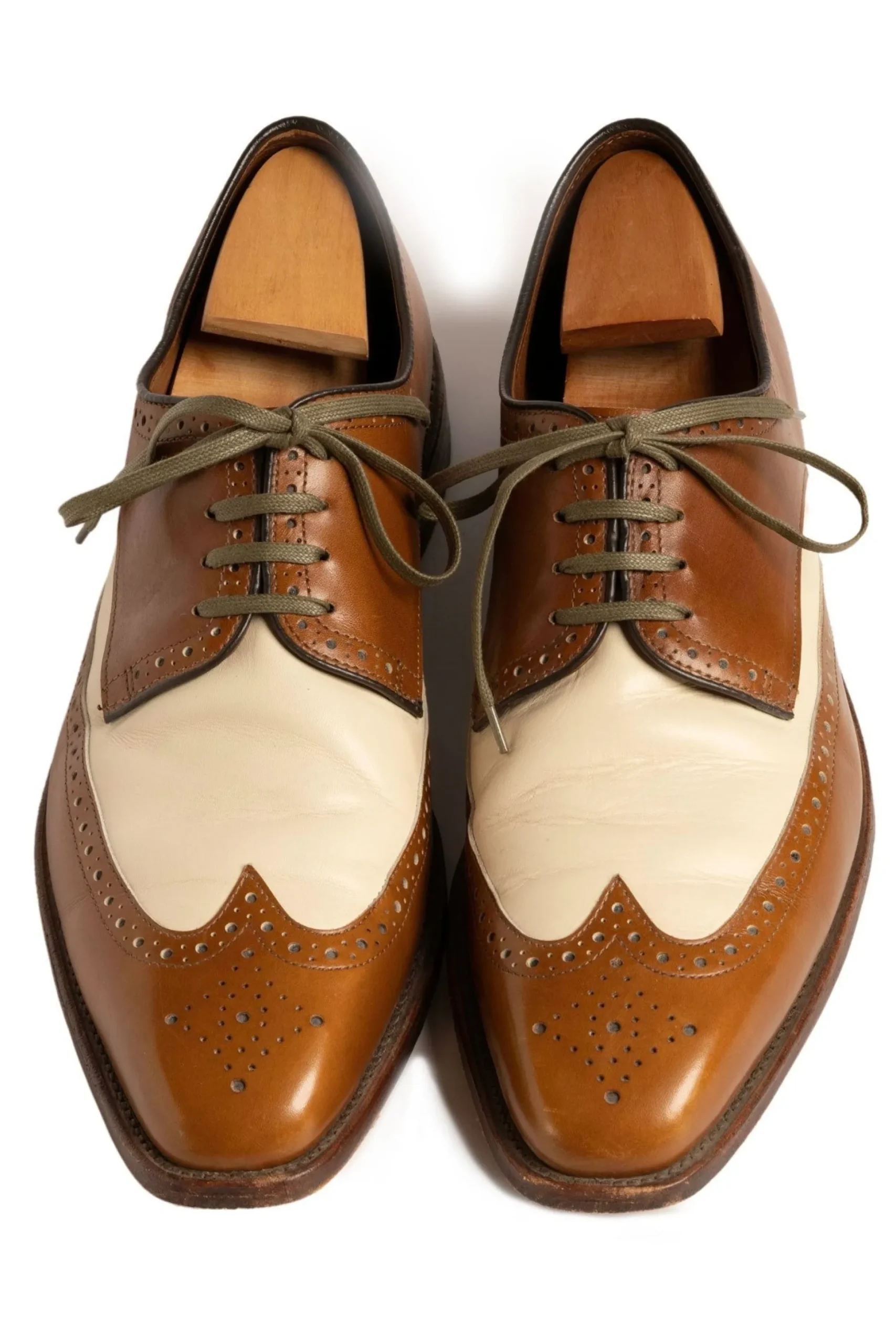Flat Military Green Waxed Cotton Shoelaces