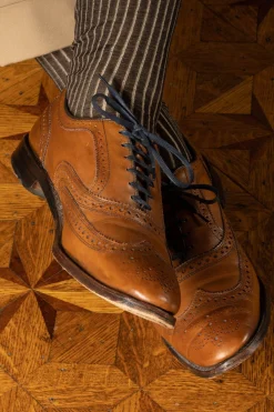 Flat Navy Waxed Cotton Shoelaces