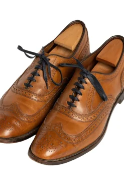 Flat Navy Waxed Cotton Shoelaces