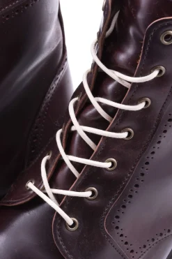 Flat Off White Waxed Cotton Shoelaces