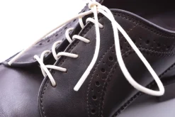 Flat Off White Waxed Cotton Shoelaces
