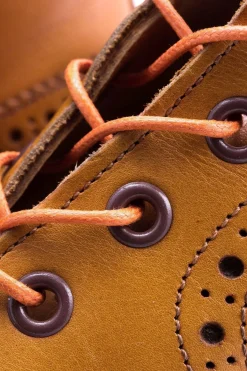 Flat Orange Waxed Cotton Shoelaces