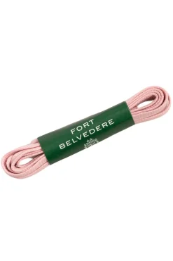 Flat Pale Pink Waxed Cotton Shoelaces