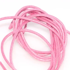 Flat Pink Waxed Cotton Shoelaces