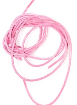 Flat Pink Waxed Cotton Shoelaces