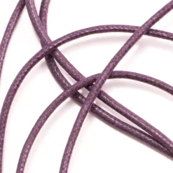 Flat Purple Waxed Cotton Shoelaces