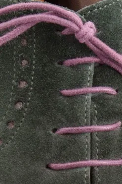 Flat Purple Waxed Cotton Shoelaces
