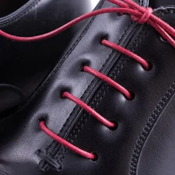Flat Red Waxed Cotton Shoelaces