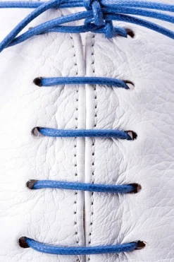 Flat Royal Blue Waxed Cotton Shoelaces