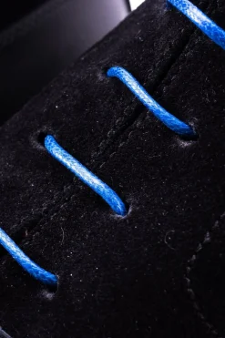 Flat Royal Blue Waxed Cotton Shoelaces