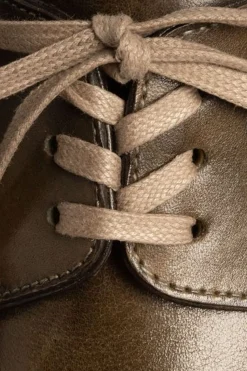 Flat Sand Waxed Cotton Shoelaces