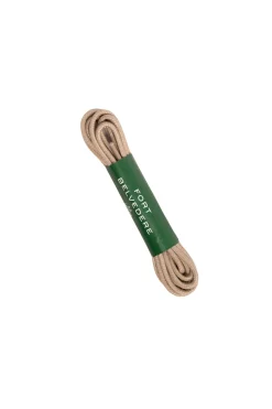 Flat Sand Waxed Cotton Shoelaces