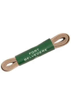 Flat Sand Waxed Cotton Shoelaces