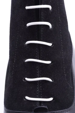 Flat White Waxed Cotton Shoelaces