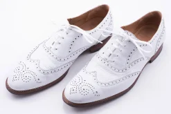 Flat White Waxed Cotton Shoelaces