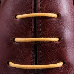 Flat Yellow Waxed Cotton Shoelaces