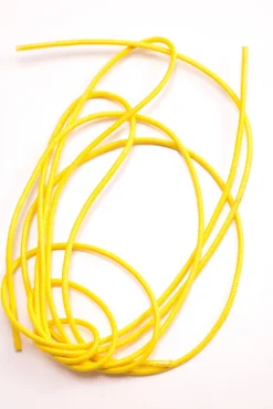 Flat Yellow Waxed Cotton Shoelaces