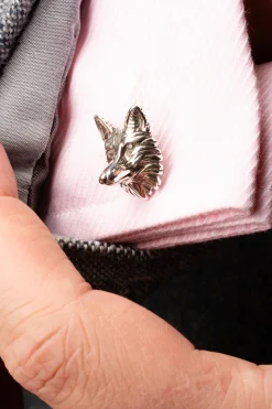 Fox & Goose Blackened Sterling Silver Cufflinks