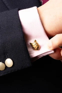 Fox & Goose Yellow Gold Vermeil Cufflinks