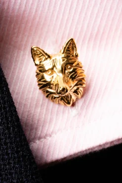 Fox & Goose Yellow Gold Vermeil Cufflinks