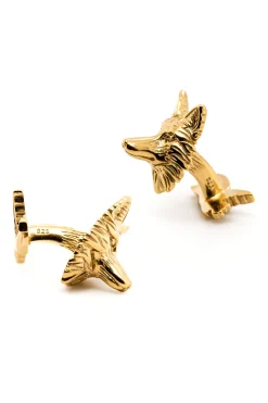 Fox & Goose Yellow Gold Vermeil Cufflinks