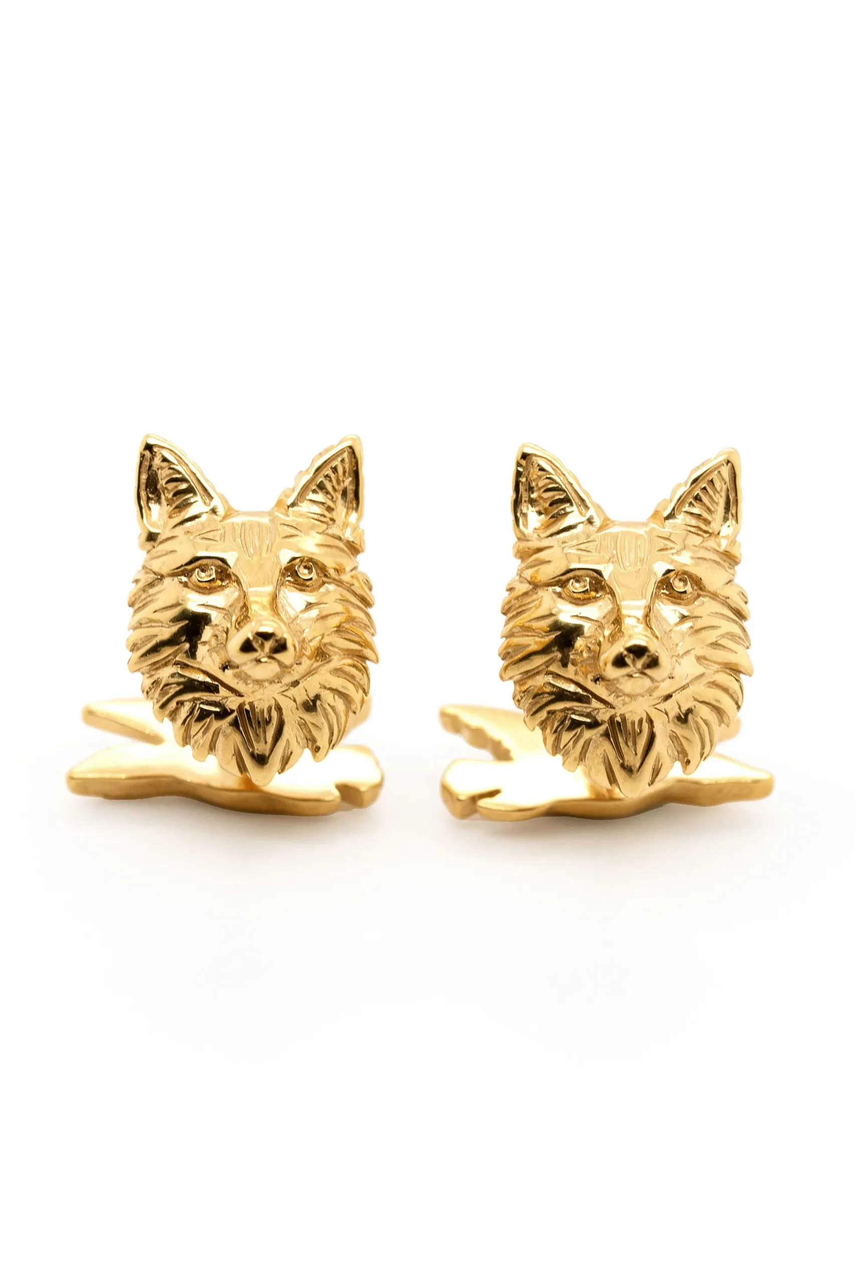 Fox & Goose Yellow Gold Vermeil Cufflinks