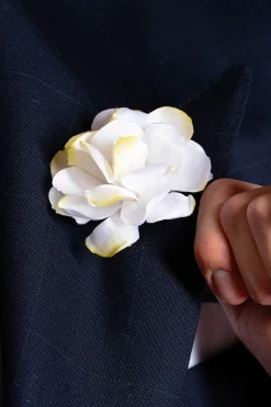 Gardenia Cream Boutonnière Flower