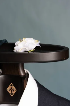 Gardenia Cream Boutonnière Flower
