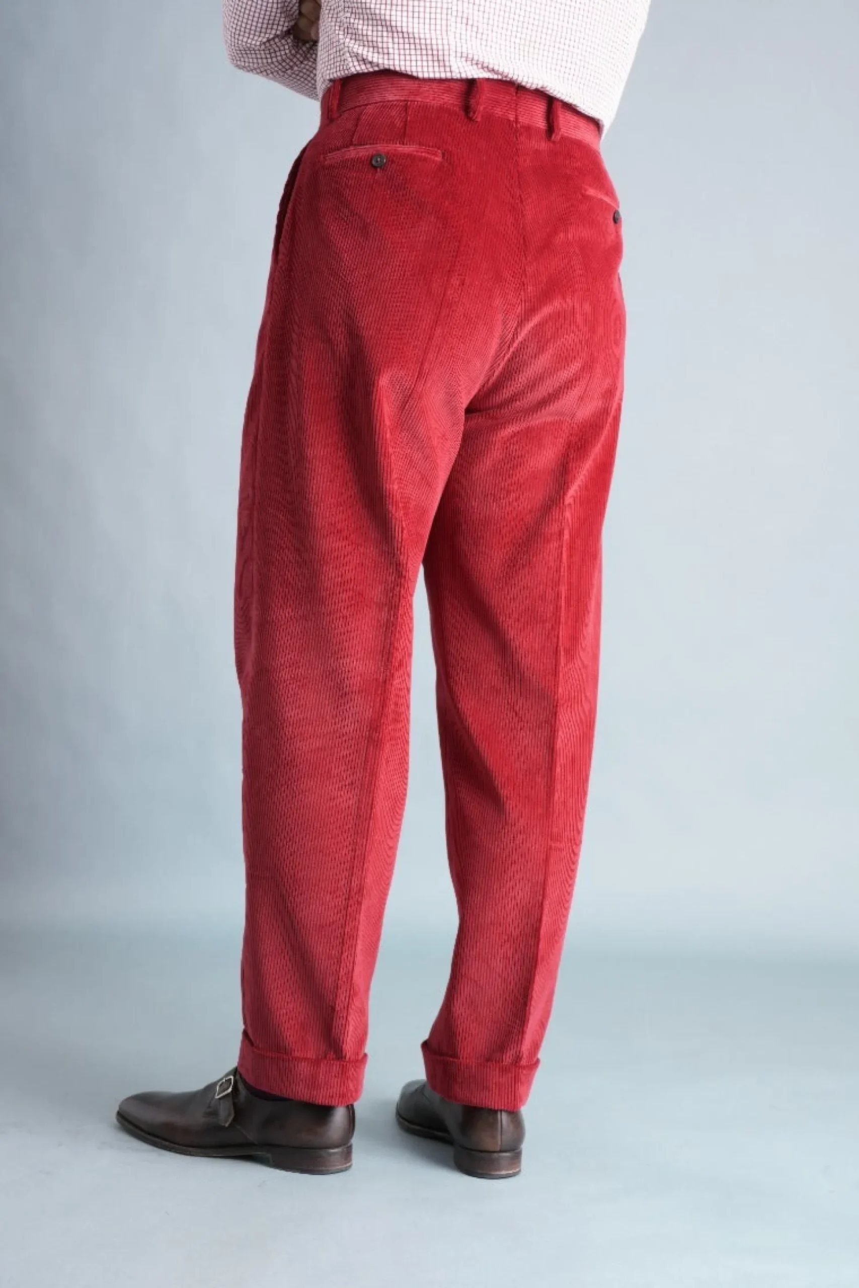 Garnet Red Stancliffe Corduroy Trousers