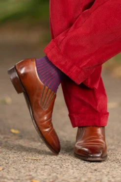 Garnet Red Stancliffe Corduroy Trousers