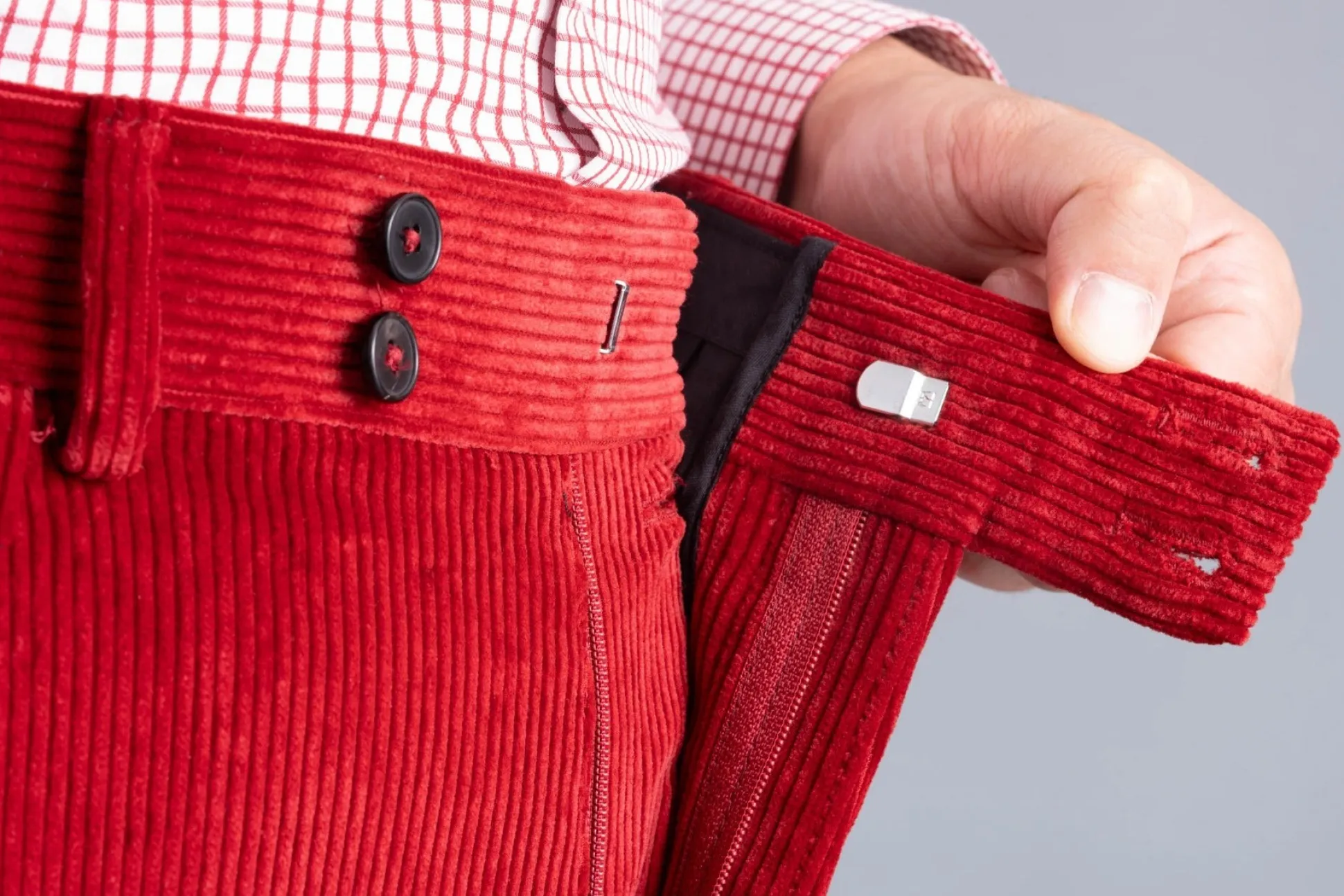 Garnet Red Stancliffe Corduroy Trousers