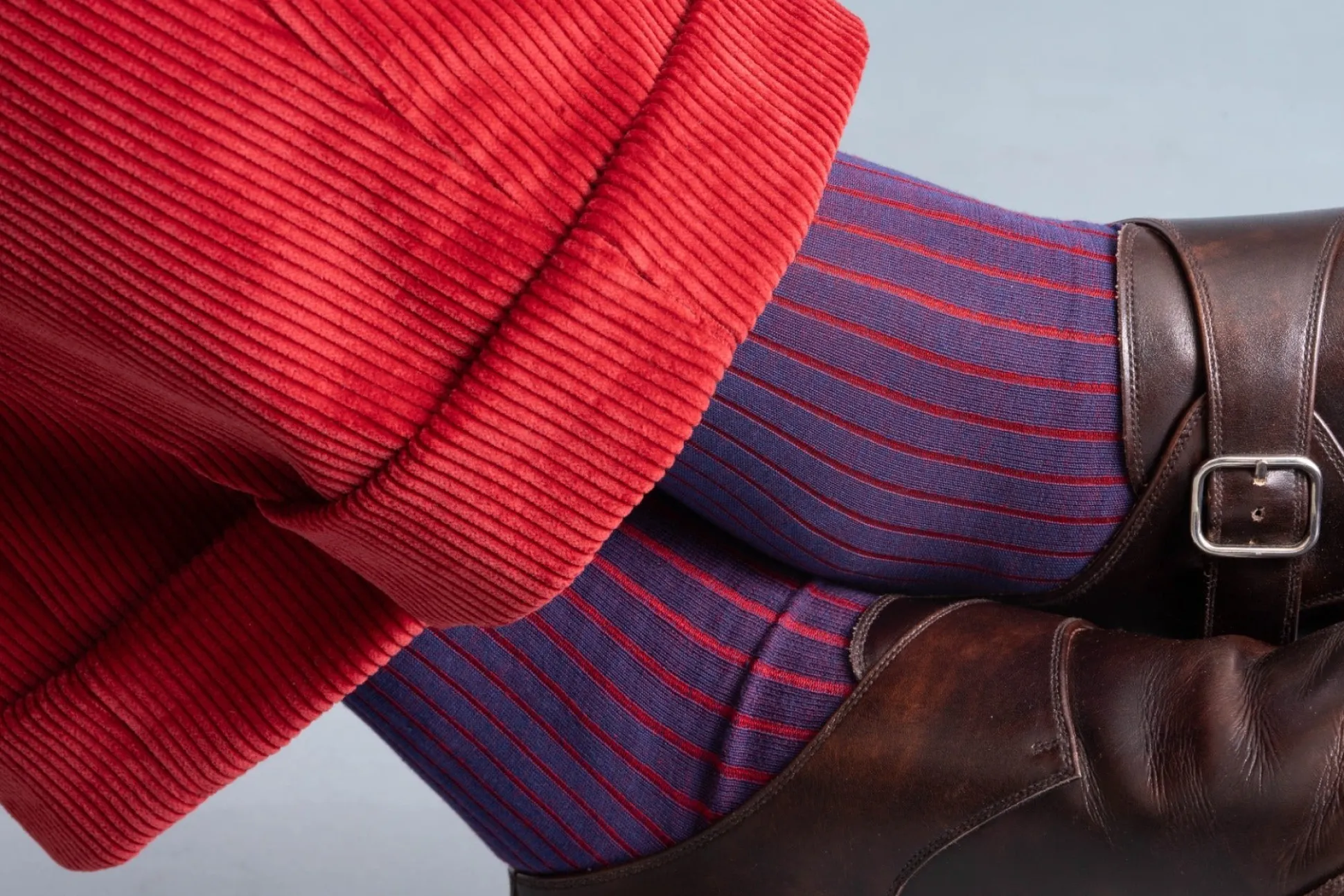 Garnet Red Stancliffe Corduroy Trousers