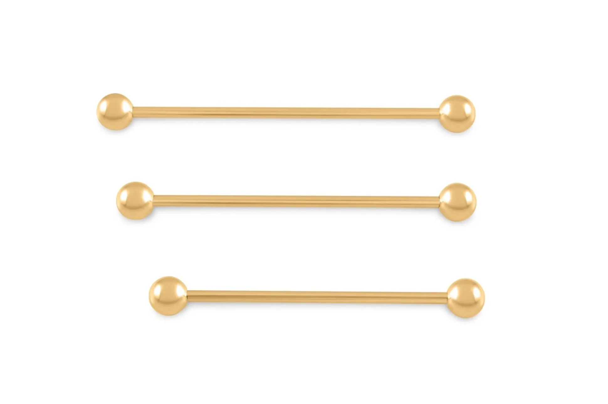 Gold Ball End Collar Bar