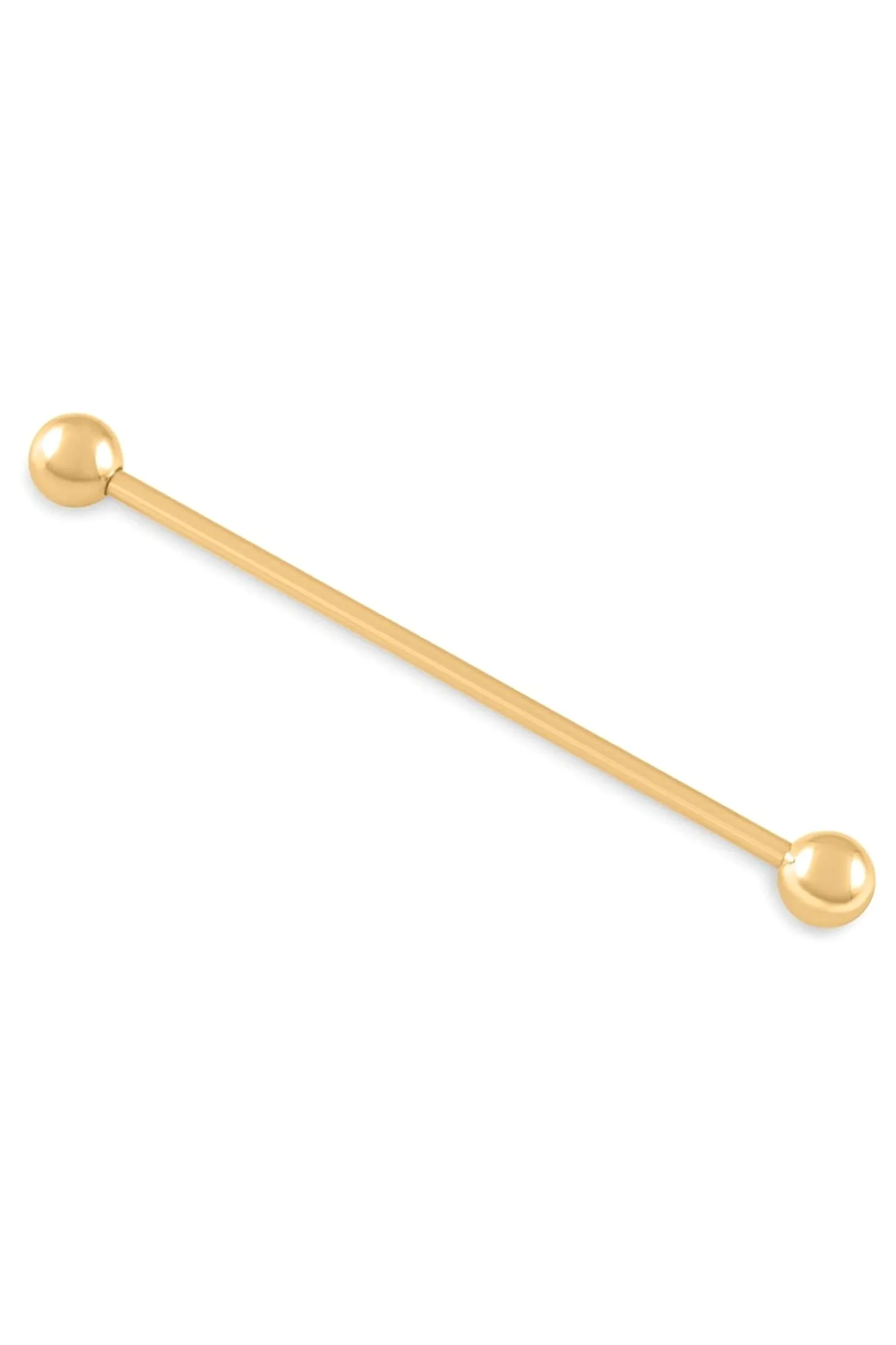 Gold Ball End Collar Bar