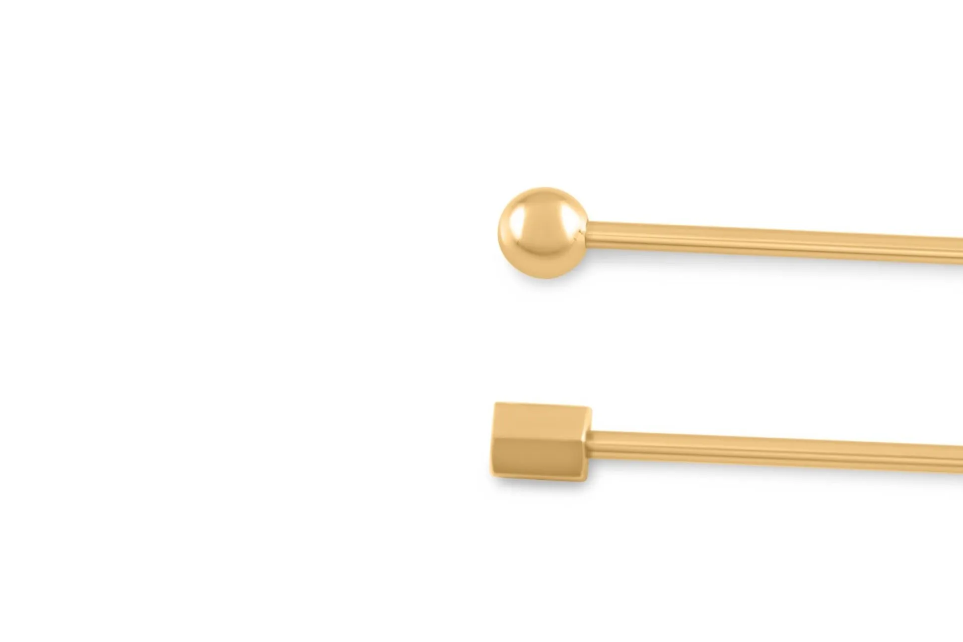 Gold Ball End Collar Bar