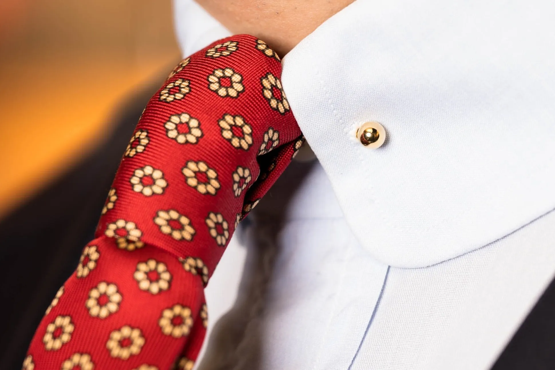 Gold Ball End Collar Bar