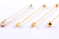 Gold Cube End Collar Bar