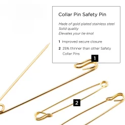 Gold Safety Collar Pin