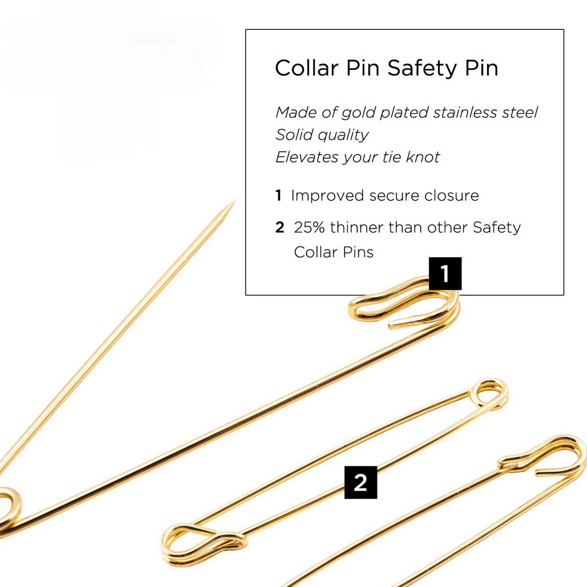 Gold Safety Collar Pin