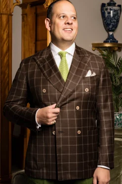 Granny Smith Green Zigzag Silk Knit Tie
