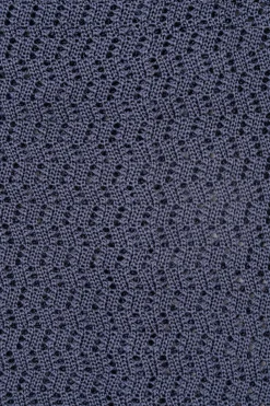Grayish Blue Zigzag Silk Knit Tie
