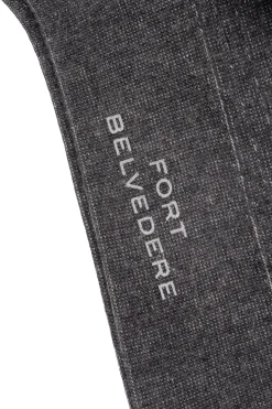 Gray & Light Gray Shadow Stripe Midweight Cotton Socks