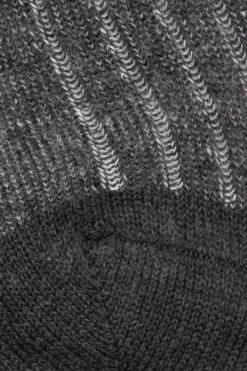 Gray & Light Gray Shadow Stripe Midweight Cotton Socks