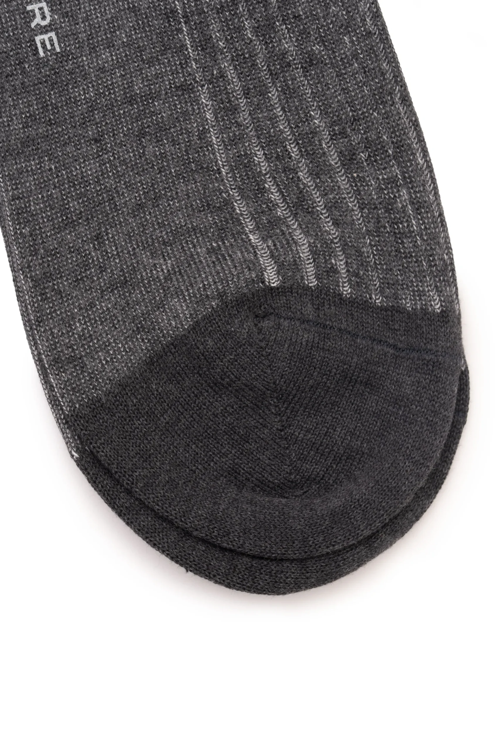 Gray & Light Gray Shadow Stripe Midweight Cotton Socks