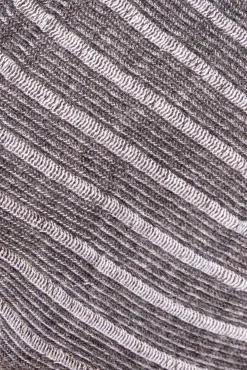 Gray & Light Gray Shadow Stripe Midweight Cotton Socks