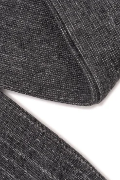 Gray & Light Gray Shadow Stripe Midweight Cotton Socks