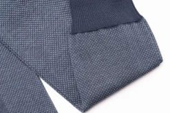 Gray & Prussian Blue Two-Tone Solid Cotton Socks