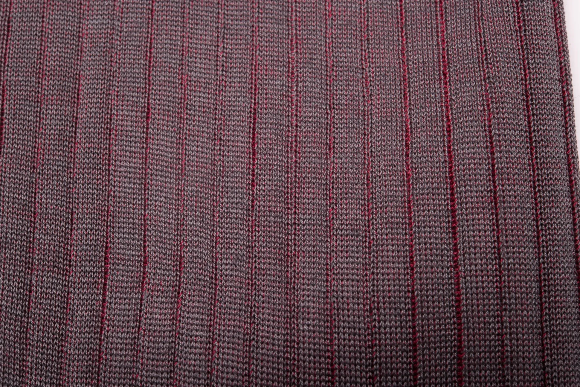Gray & Red Shadow Stripe Lightweight Cotton Socks