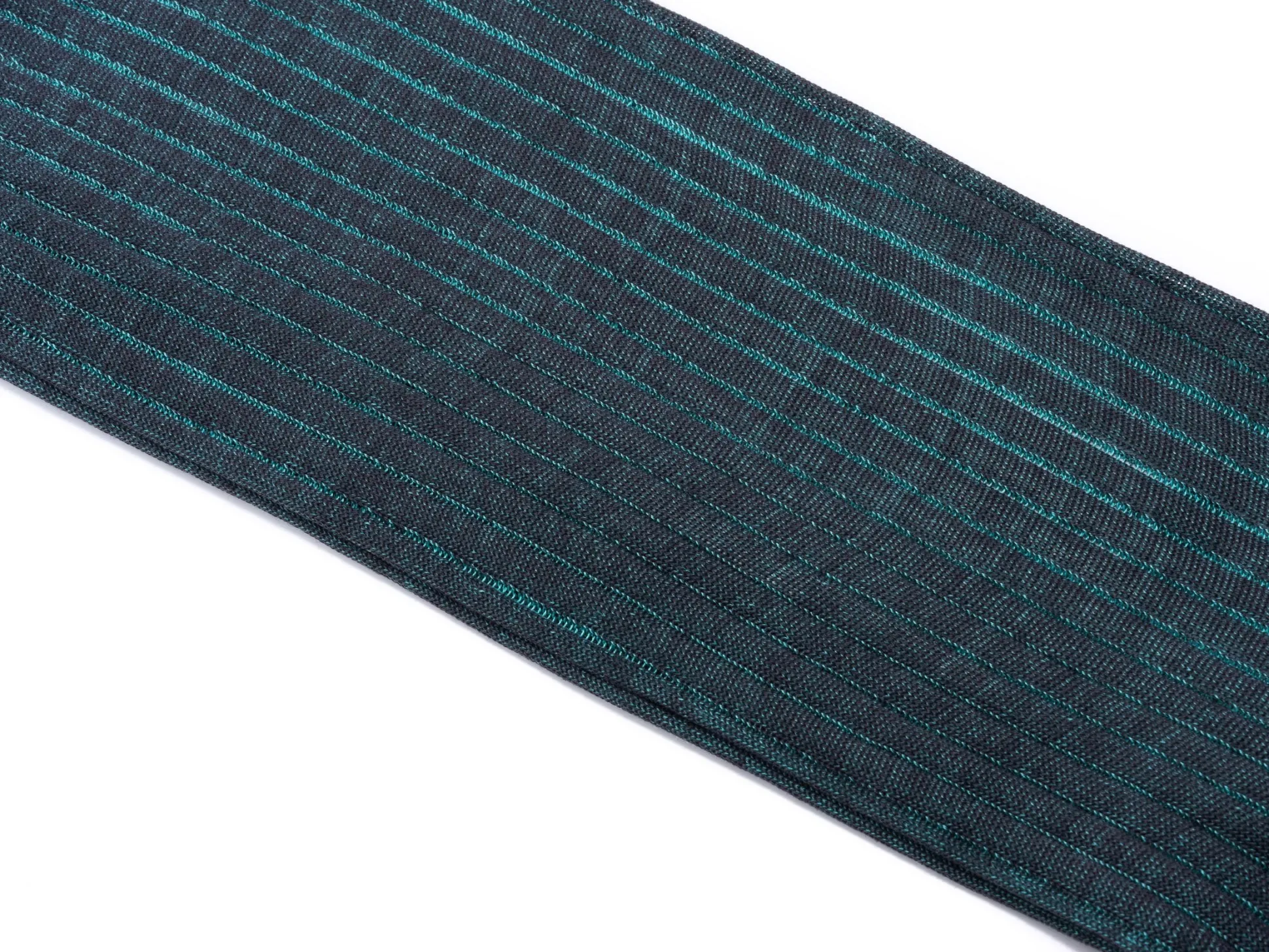 Gray & Turquoise Shadow Stripe Lightweight Cotton Socks